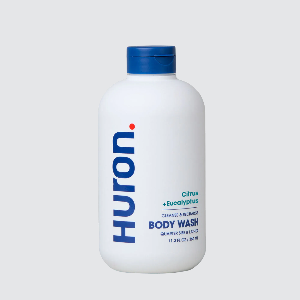 Huron bottle - Original Citrus + Eucalyptus; CLEANSE & RECHARGE; BODY WASH; #scent_citrus + eucalyptus