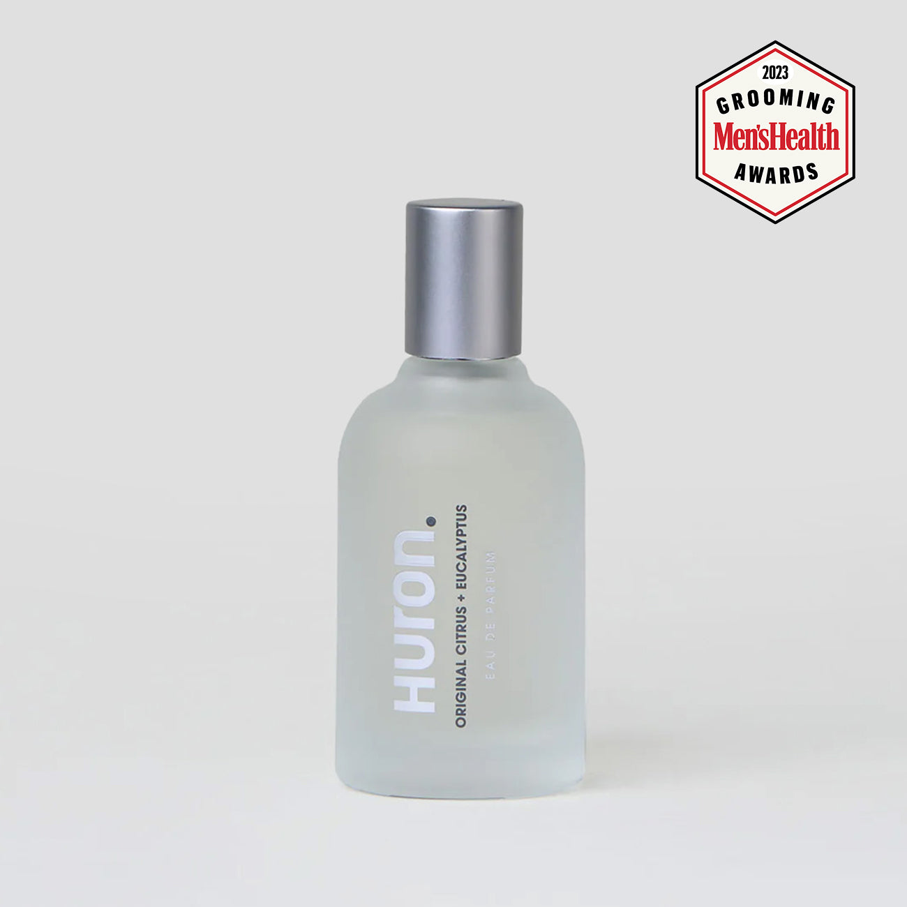HURON. ORIGINAL CITRUS + EUCALYPTUS EAU DE PARFUM; 2023 GROOMING Men's Health AWARDS Badge #scent_citrus + eucalyptus