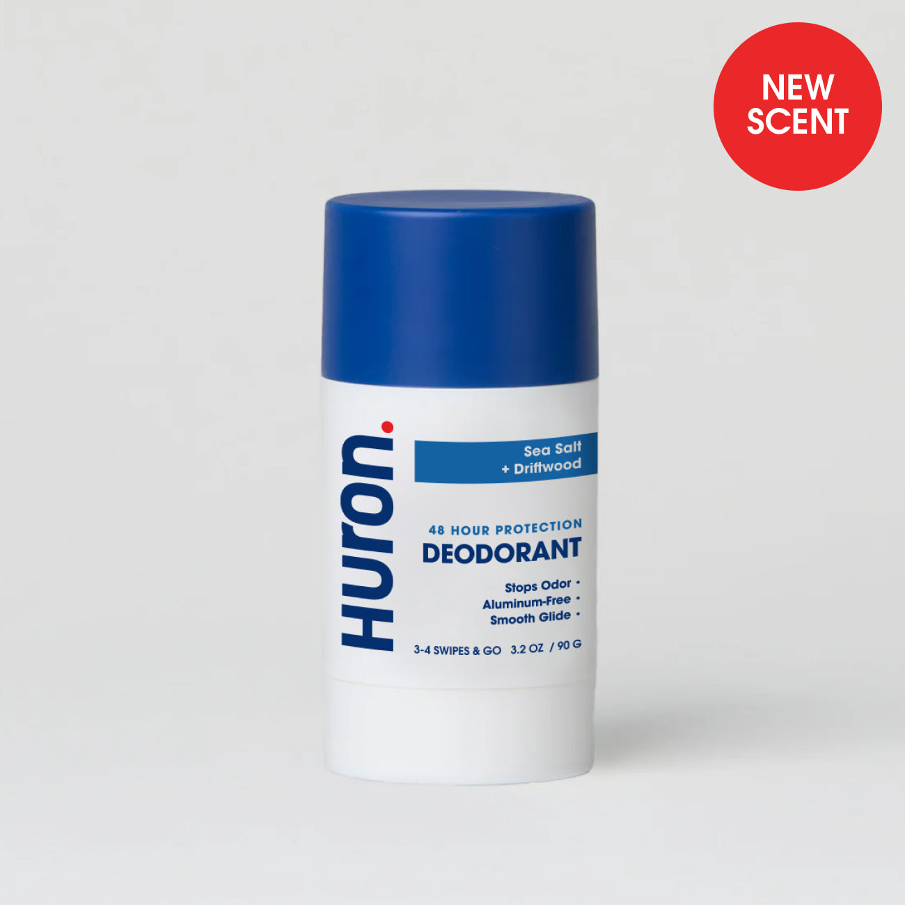 Huron — Sea Salt + Driftwood; 48 HOUR PROTECTION; DEODORANT; NEW SCENT badge #scent_sea salt + driftwood