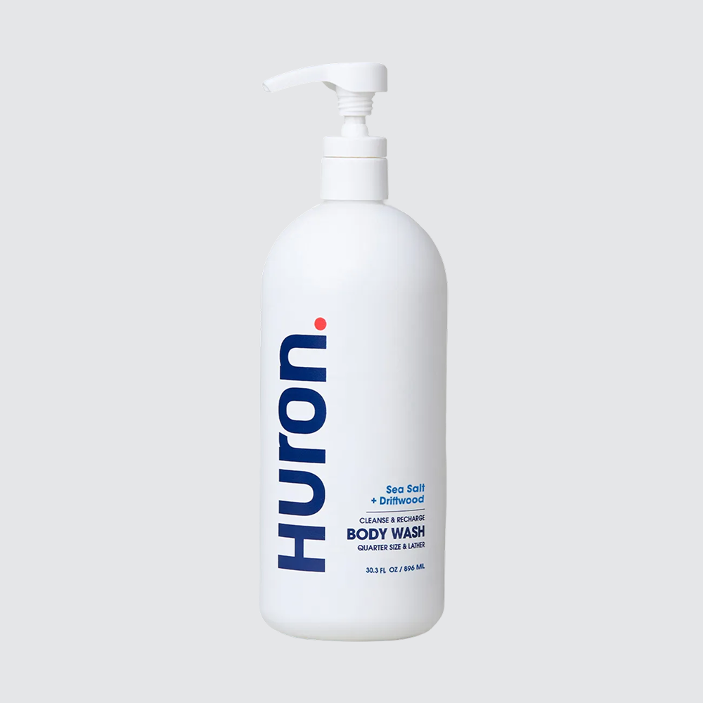 Huron Body Wash in Sea Salt + Driftwood scent with pump dispenser #scent_sea salt + driftwood