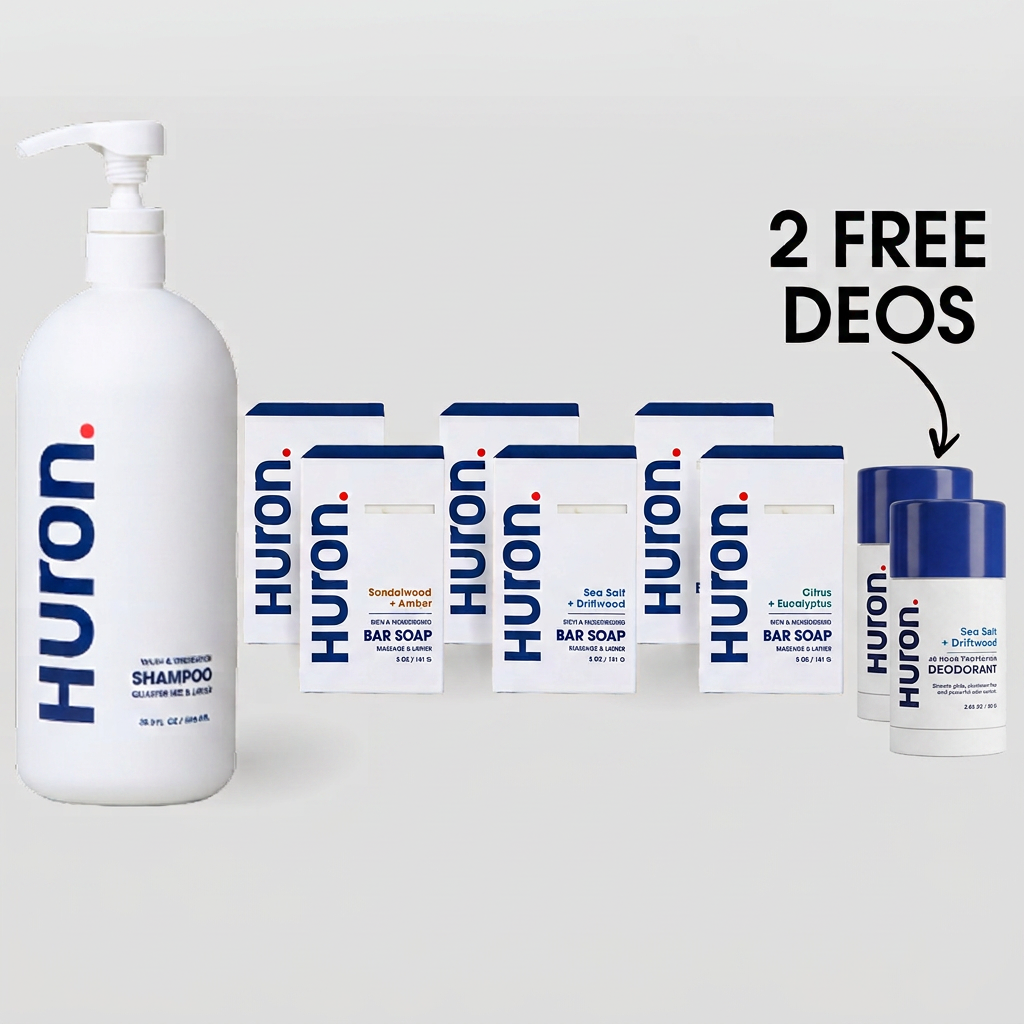 Bar Soap Shower Set + 2 FREE Deodorants